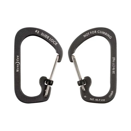 Nite Ize Carabiner SlideLock No.3 Charcoal