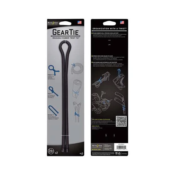 Nite Ize Black 24” Gear Tie - Two Pack