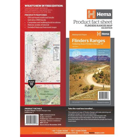 Hema Flinders Ranges Map (6th Edition) 4 Hema Flinders Ranges Map (6th Edition) - Image 2