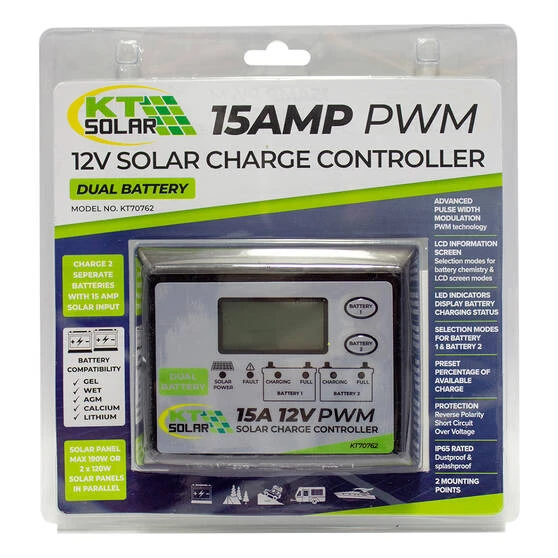 KT Cables 15A Dual Battery Solar Controller 2 KT Cables 15A Dual Battery Solar Controller