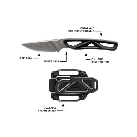Gerber Exo Mod Fixed Blade Caper Knife Black - Image 3