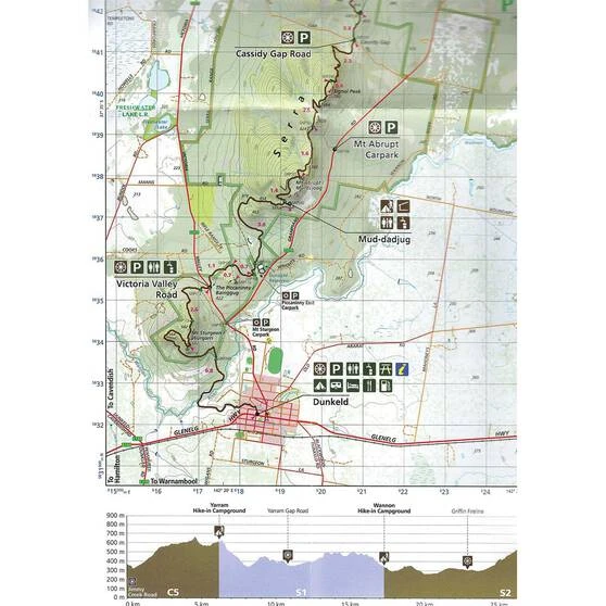 PARKS VICTORIA Meridian Maps Southern Day Walks Grampian National Park